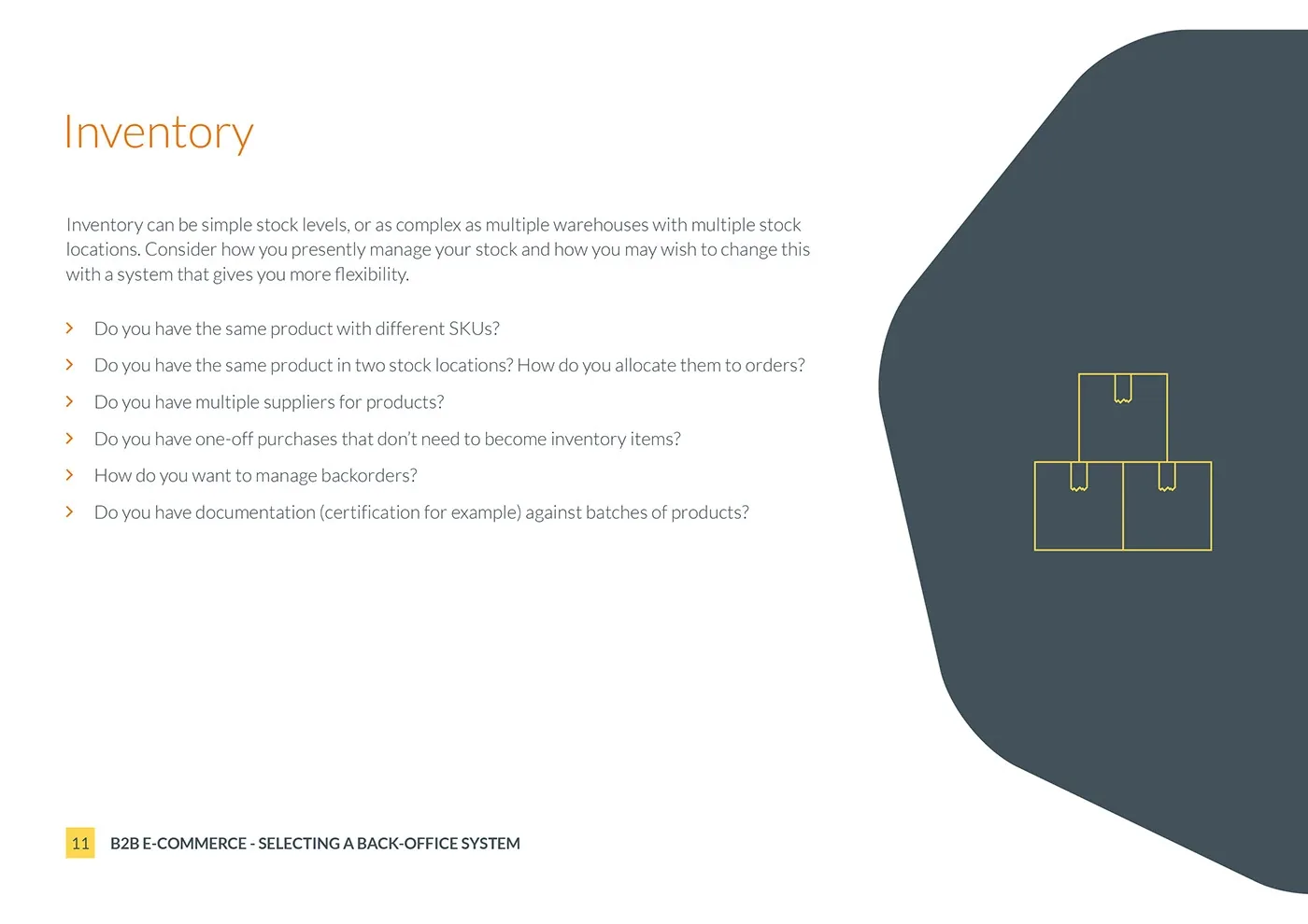 Bravesight E-commerce Guide Series · Selecting a back-office system, image 11