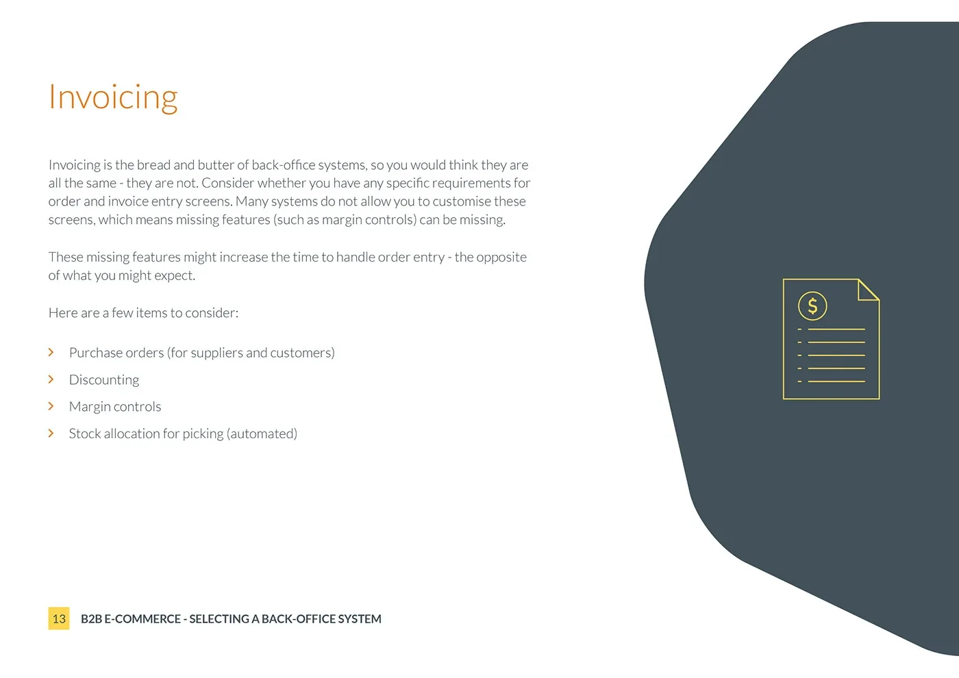 Bravesight E-commerce Guide Series · Selecting a back-office system, image 13