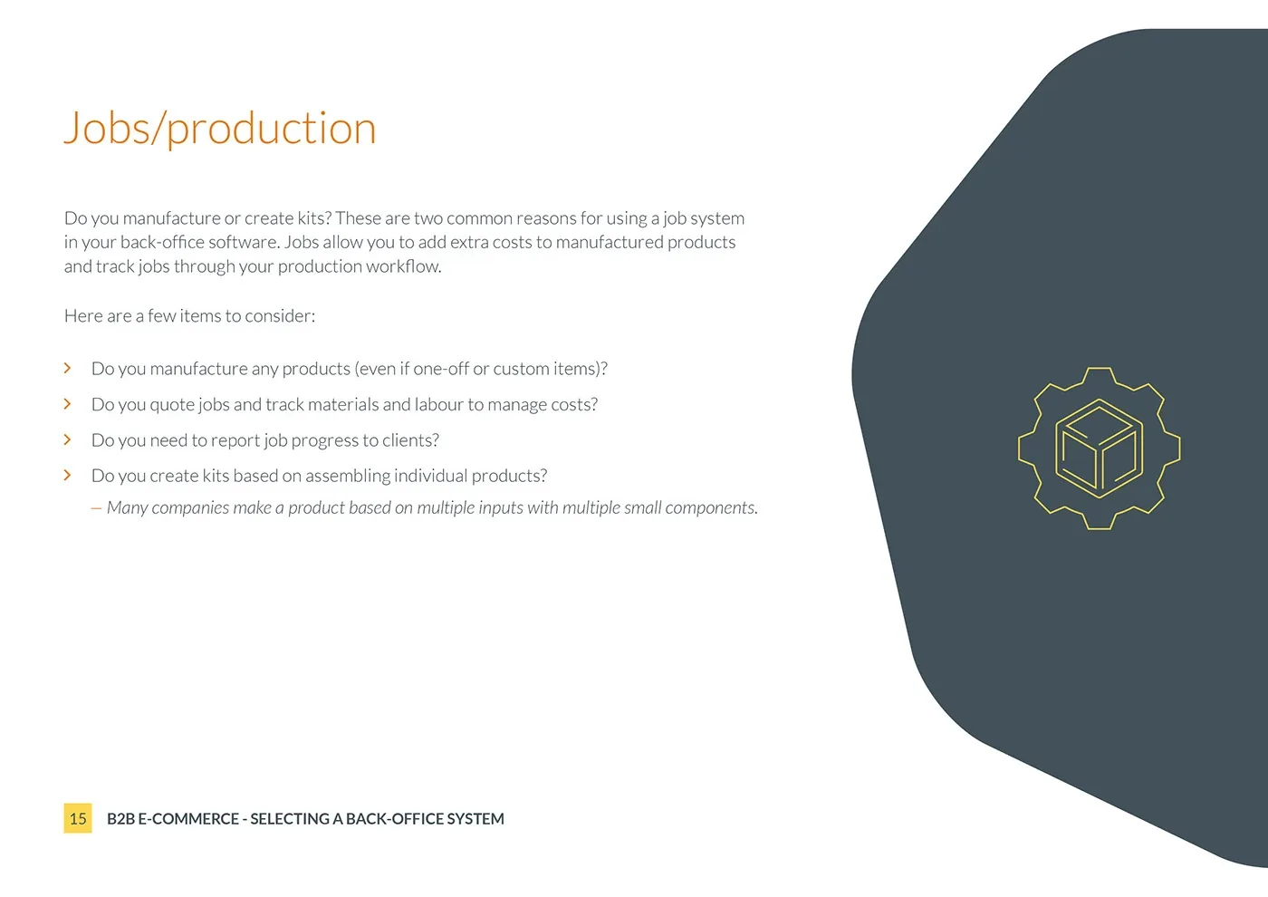 Bravesight E-commerce Guide Series · Selecting a back-office system, image 15