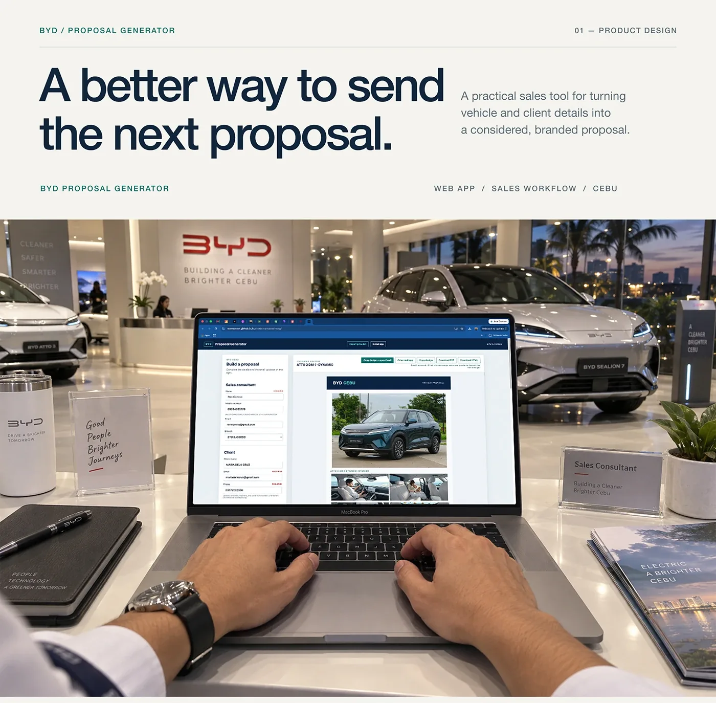 BYD Cebu Proposal Generator in use