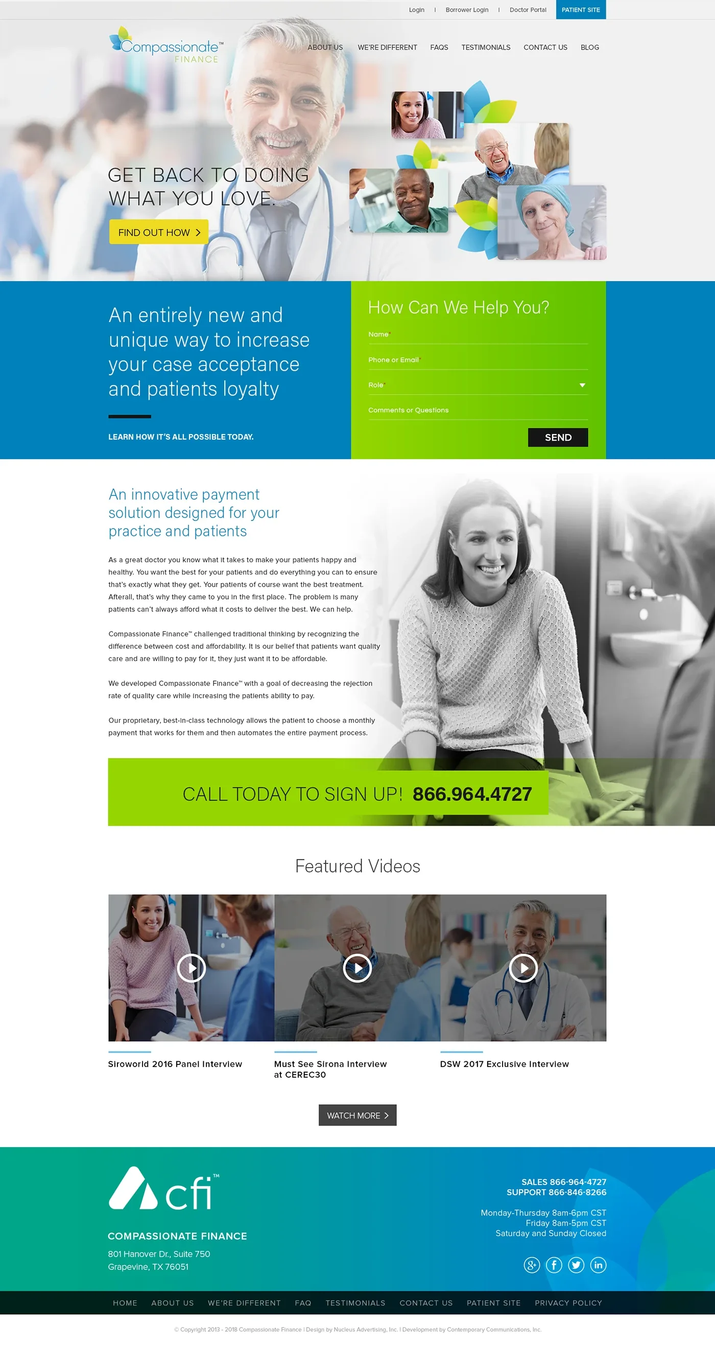 Compassionate Finance · 2019 homepage design studies, image 1