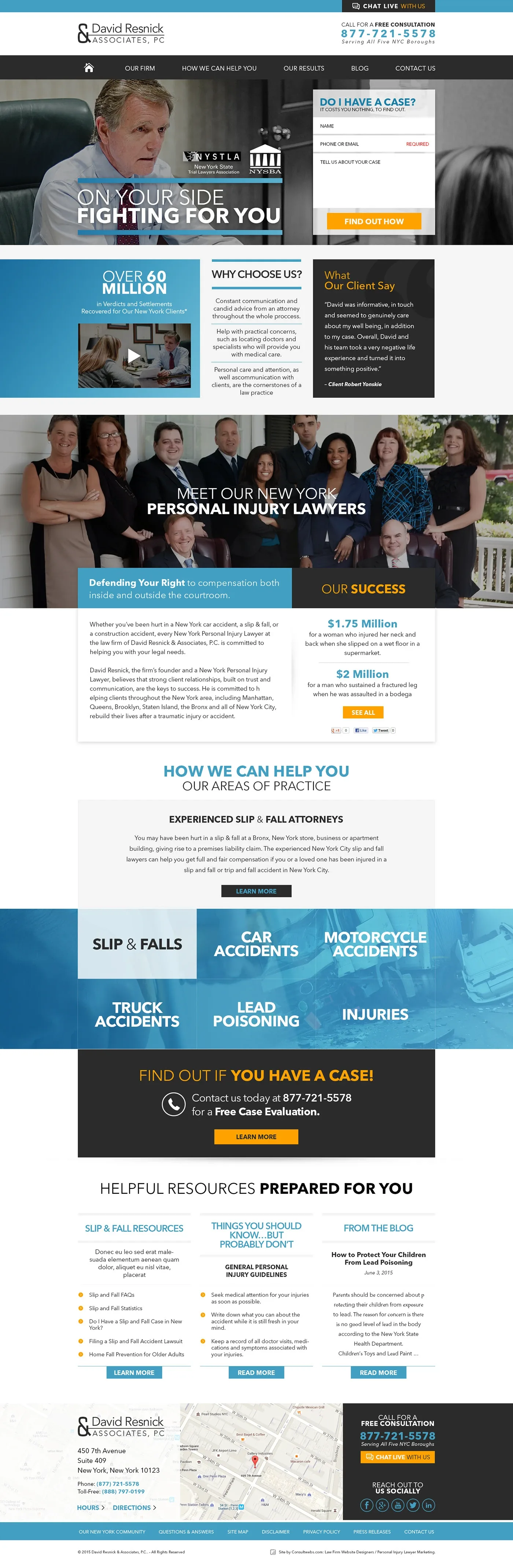 Law Firm Website Collection · David Resnick & Associates, image 1