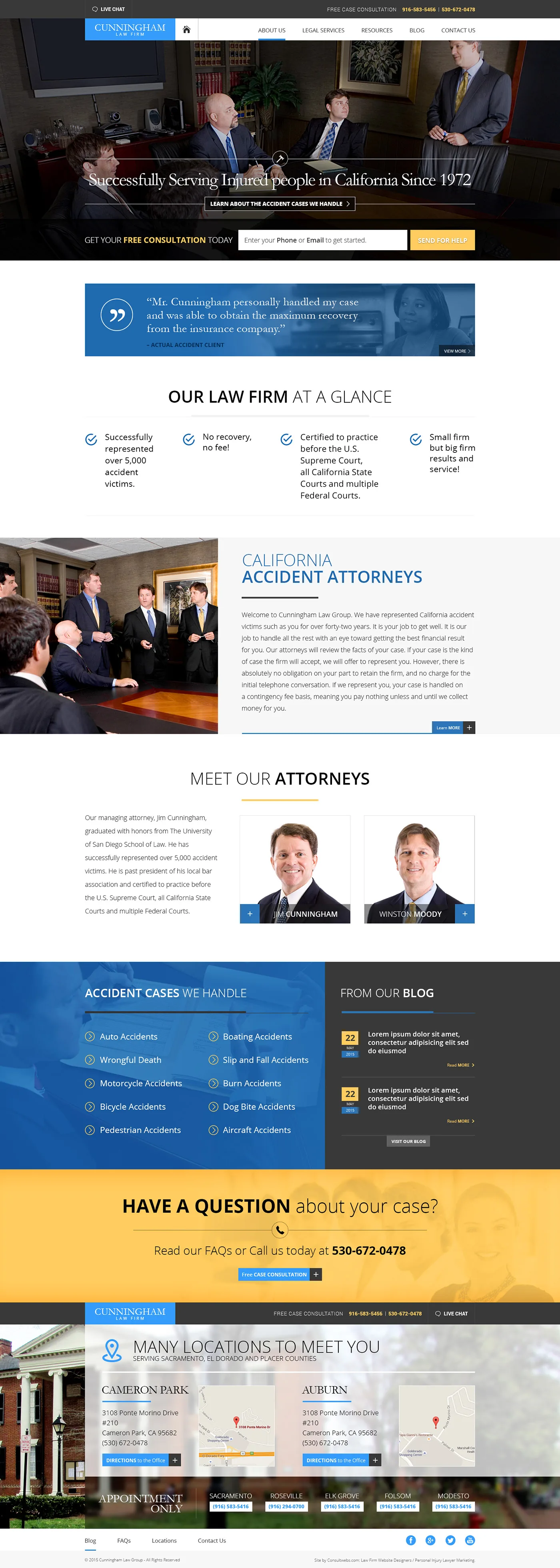 Law Firm Website Collection · Cunningham Law Firm, image 1