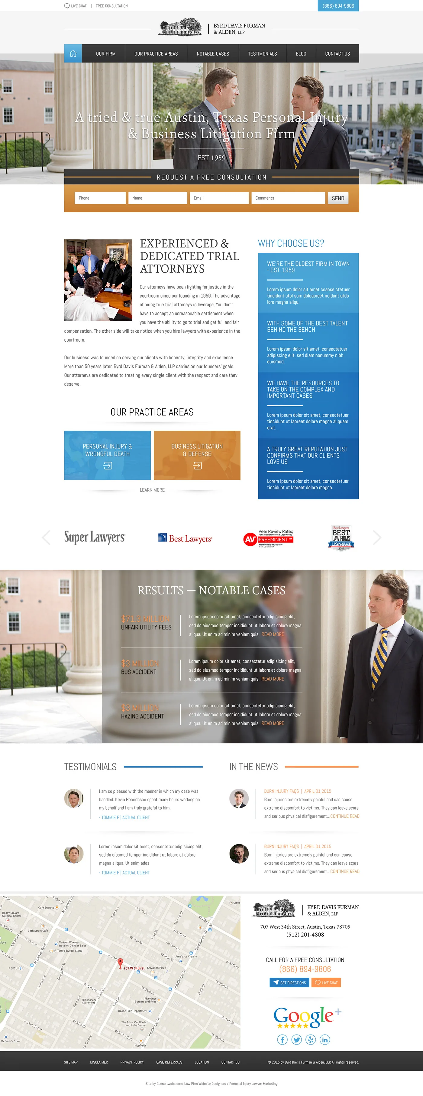 Law Firm Website Collection · Bryan Davis Furman & Alden, image 1