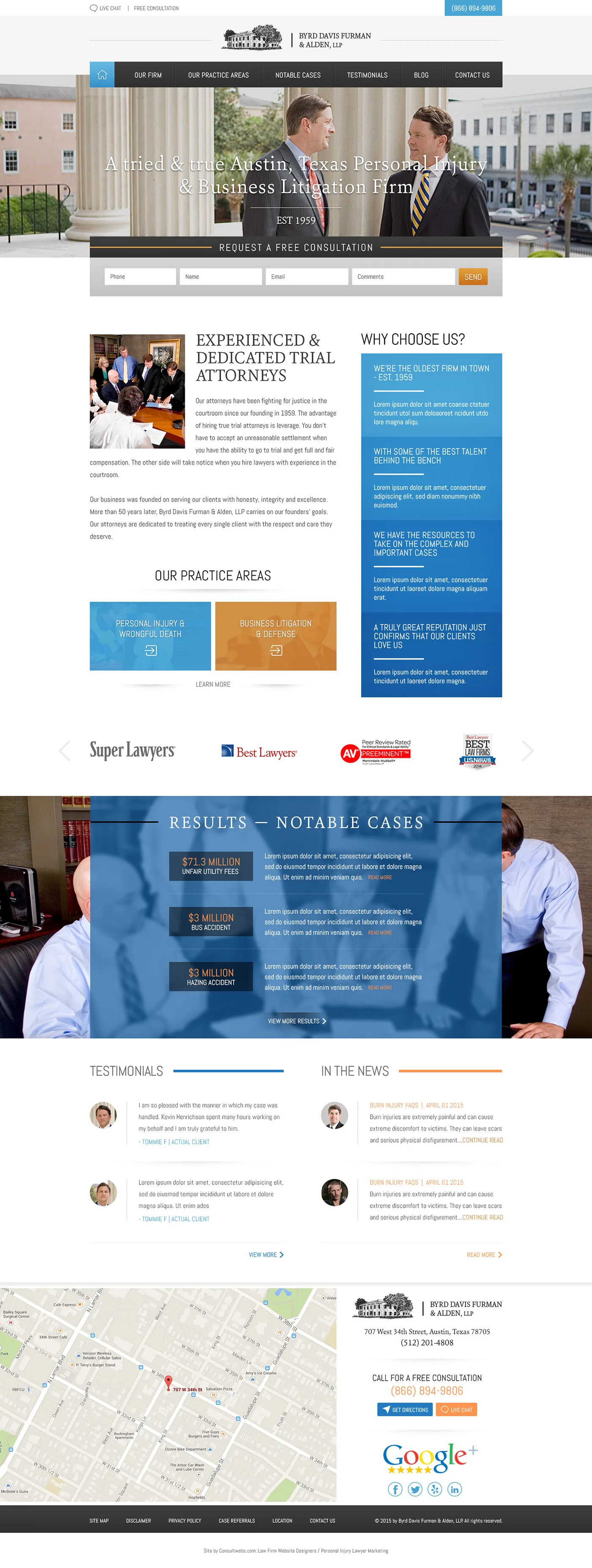 Law Firm Website Collection · Bryan Davis Furman & Alden, image 2