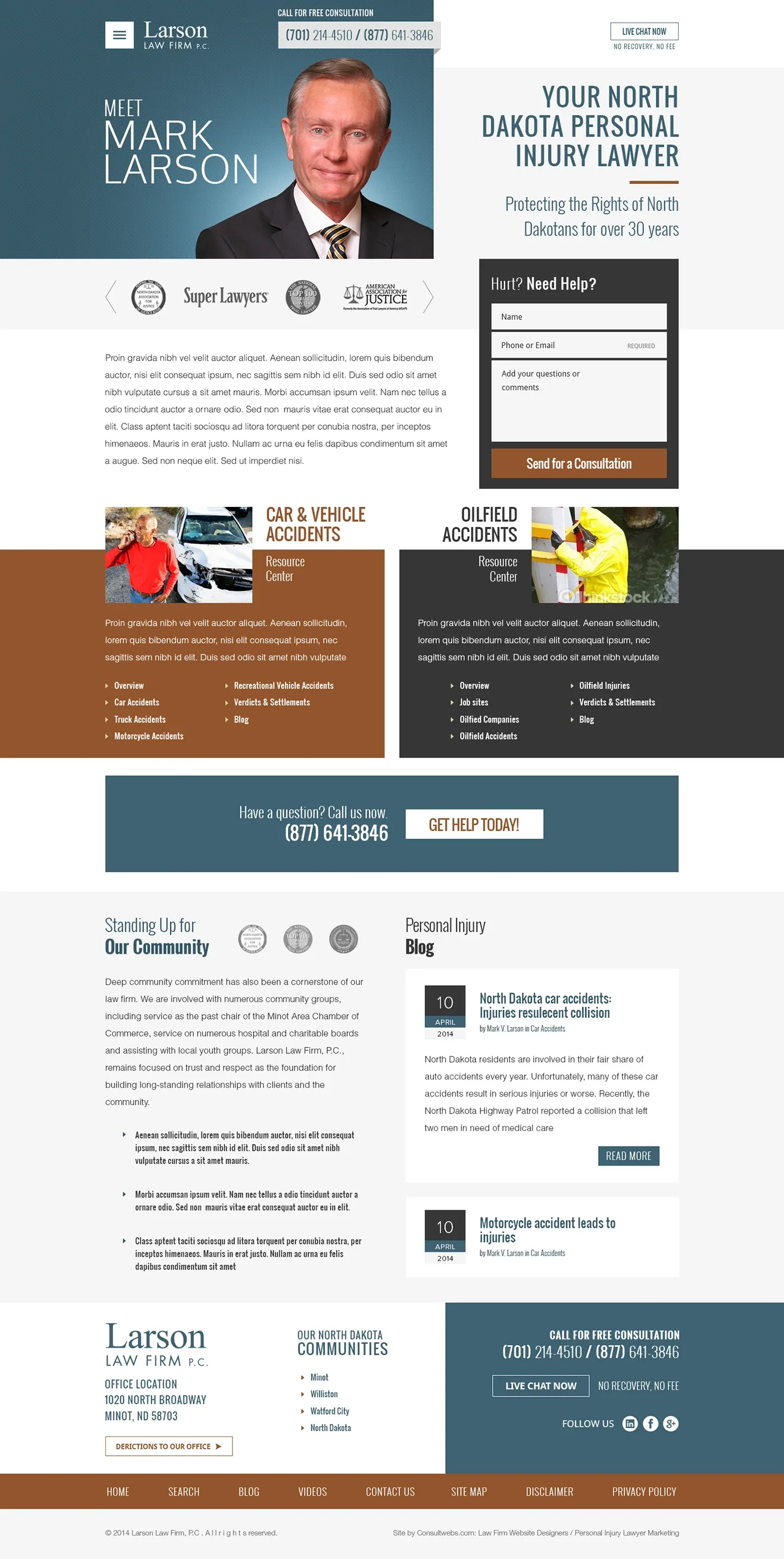Law Firm Website Collection · Larson Law Firm, image 2