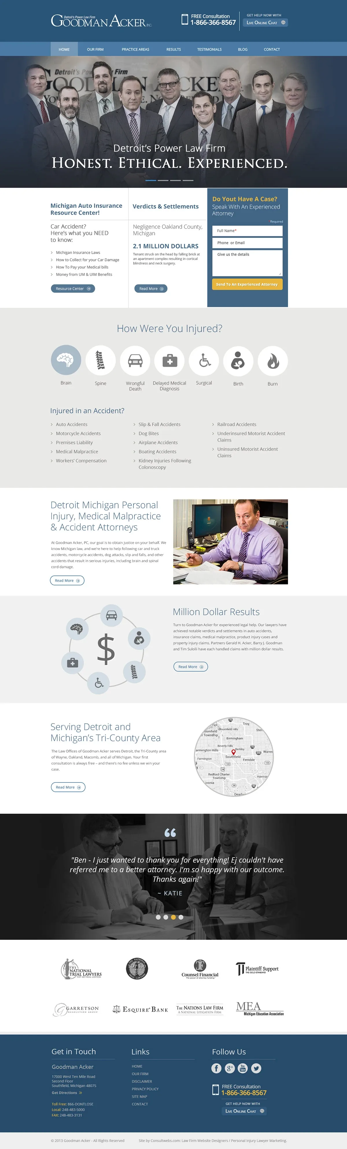 Law Firm Website Collection · Goodman Acker, image 1