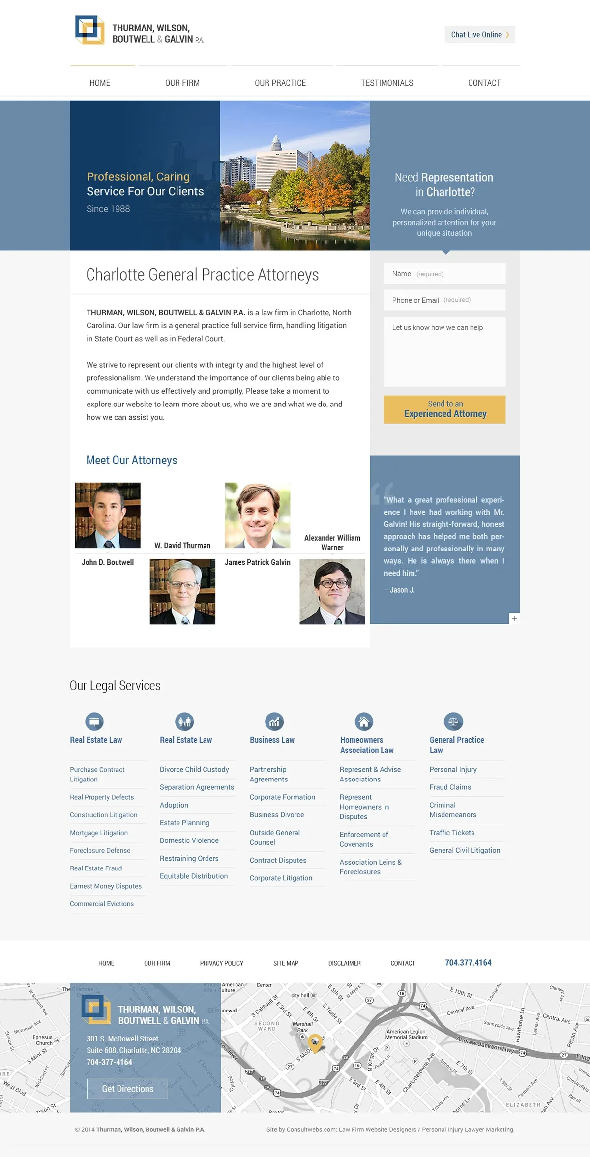 Law Firm Website Collection · Thurman, Wilson, Boutwell & Galvin, image 1