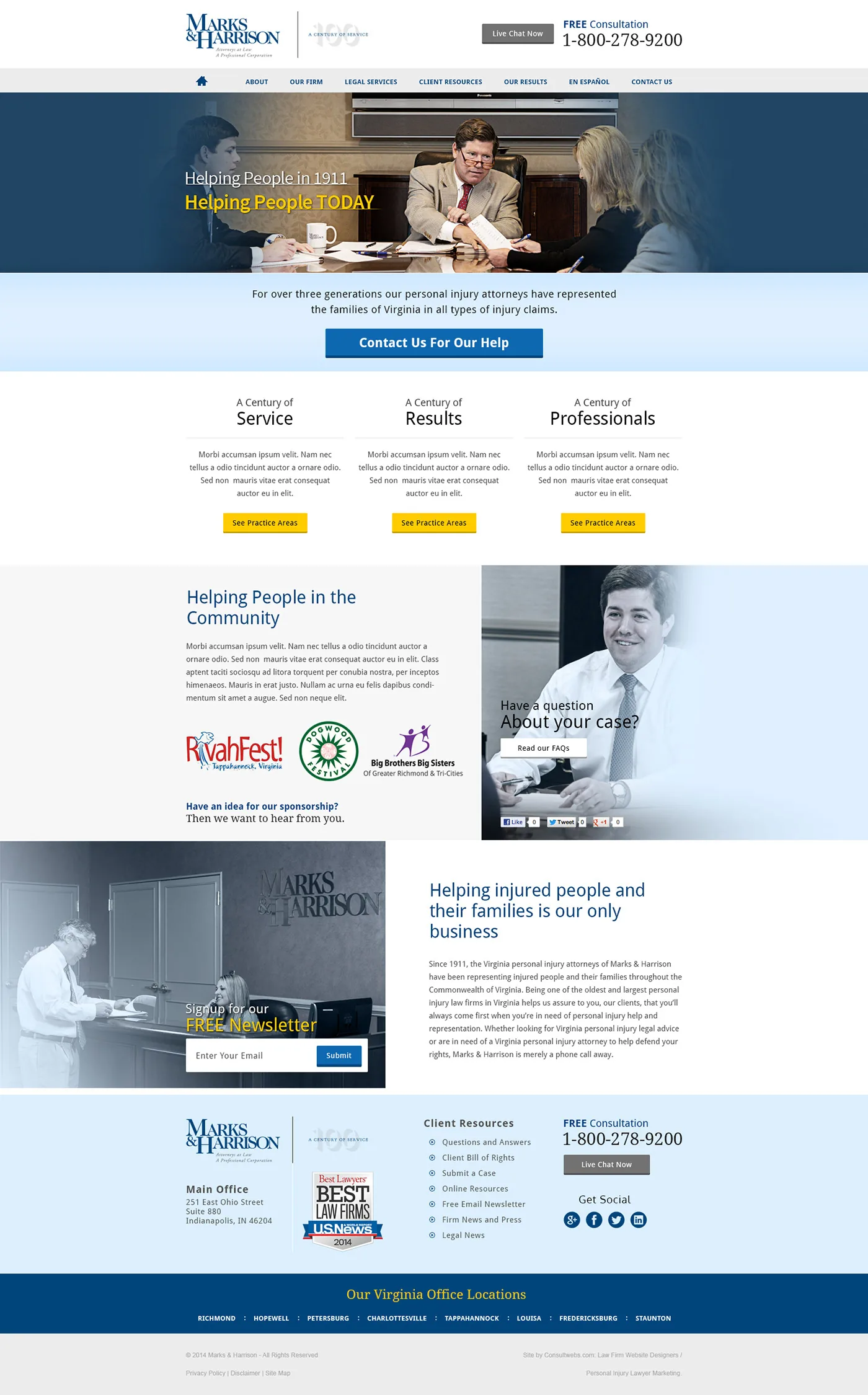 Law Firm Website Collection · Marks & Harrison, image 1