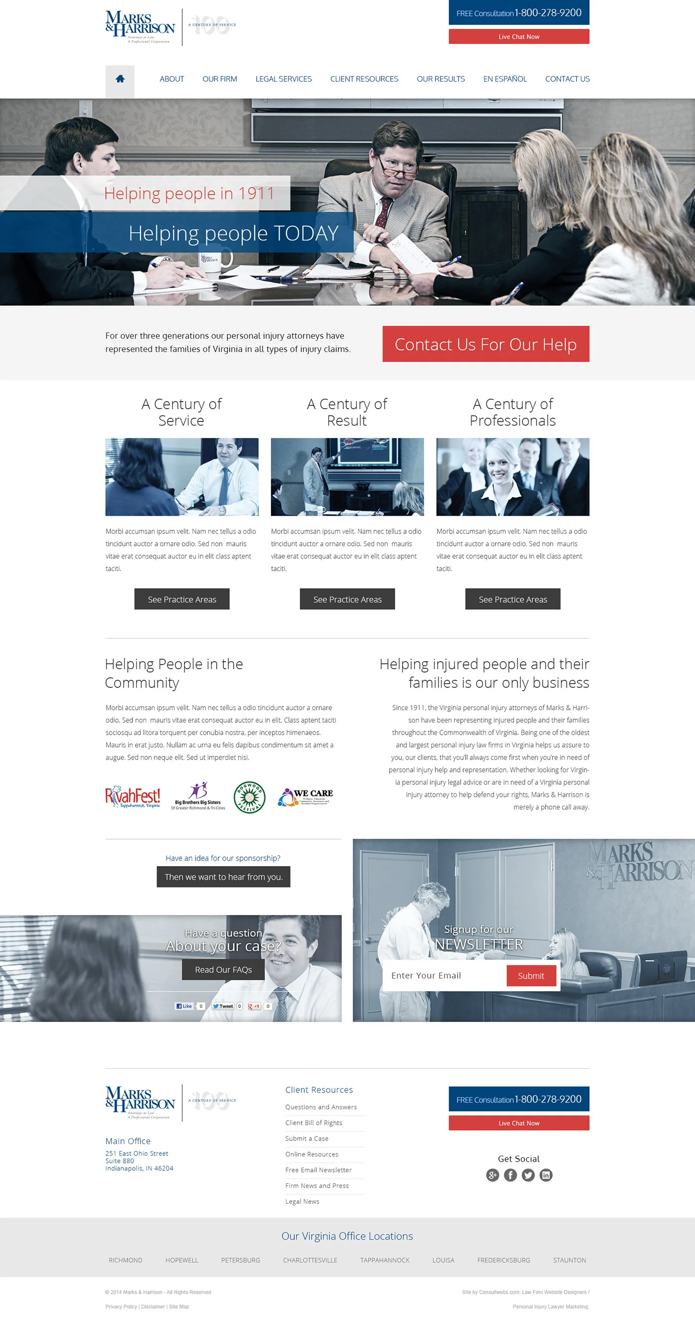 Law Firm Website Collection · Marks & Harrison, image 2