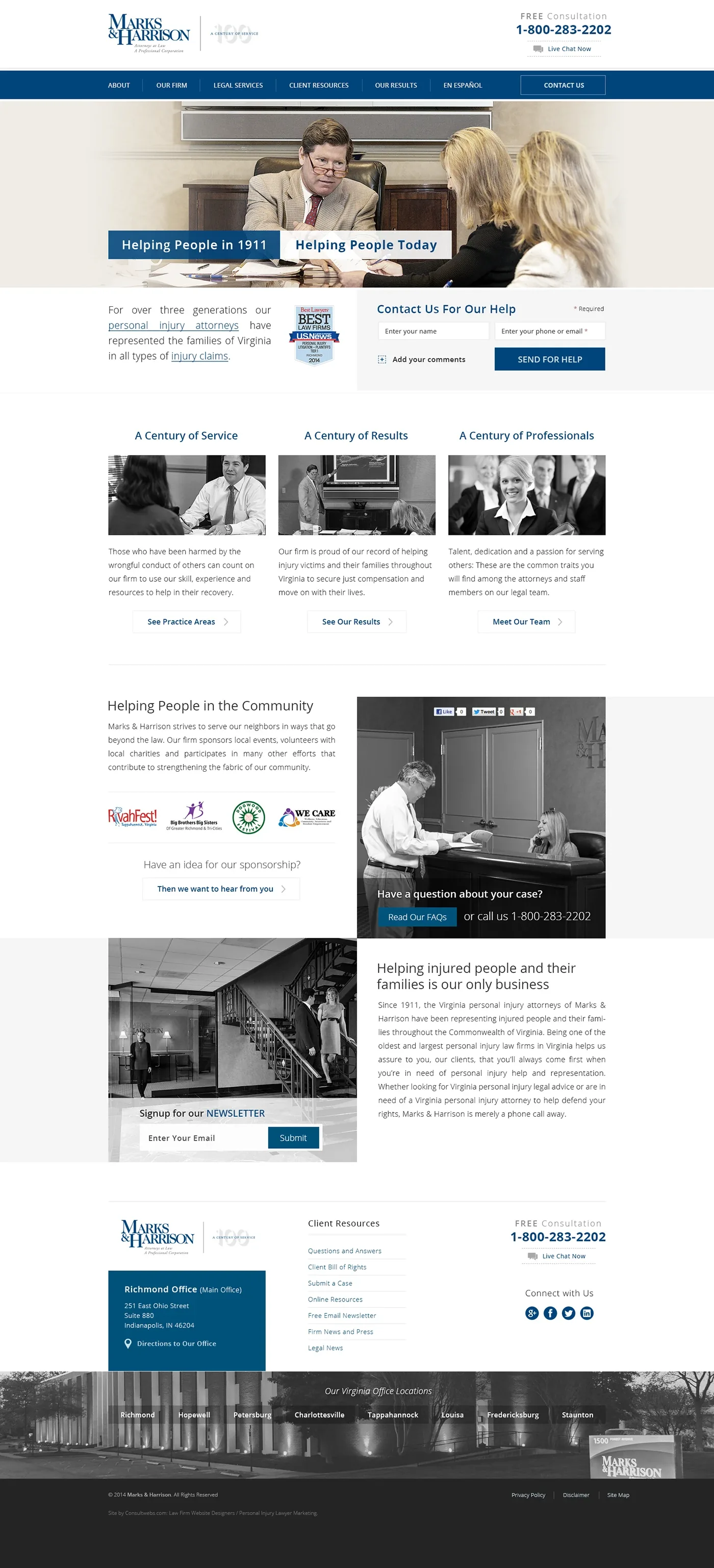 Law Firm Website Collection · Marks & Harrison, image 3