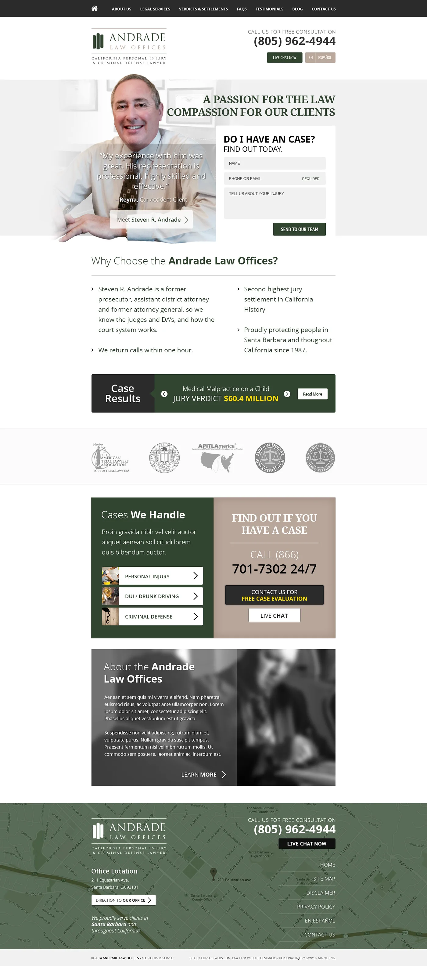 Law Firm Website Collection · Andrade Law Offices, image 4
