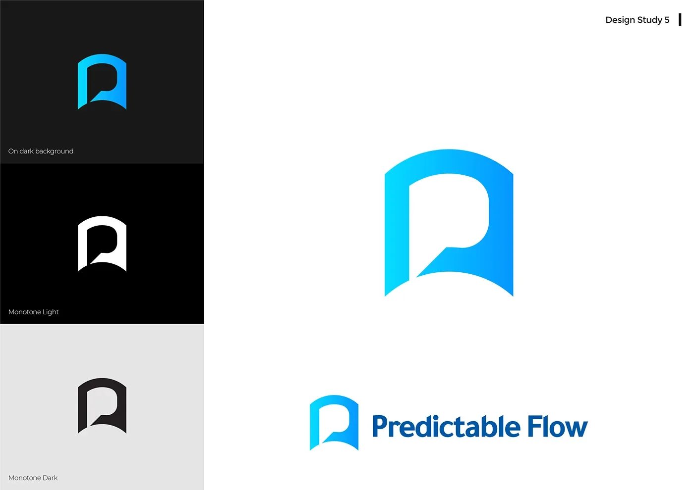 Predictable Flow Branding · Logo design studies, image 10