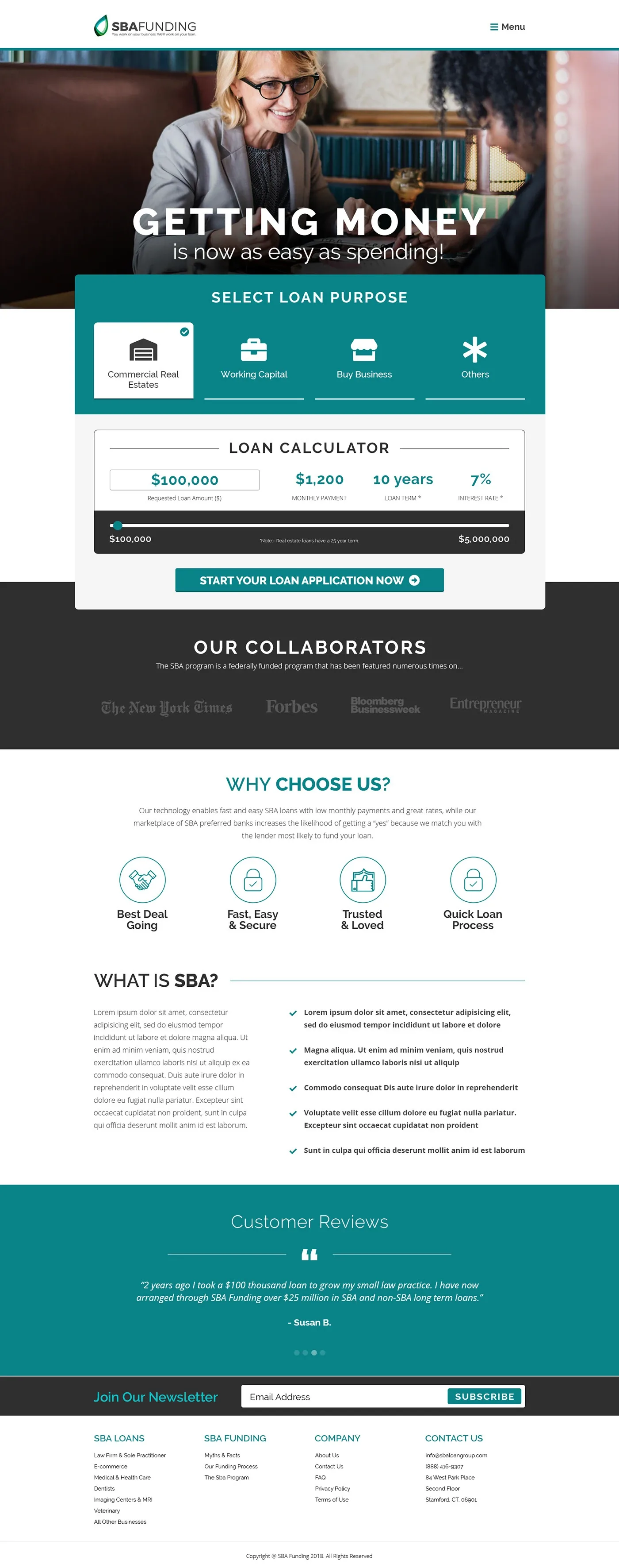 SBA Funding Landing Pages, image 2